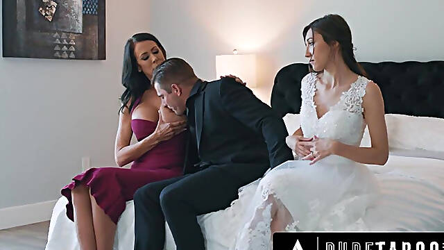 Bride Maya Woulfe Caught Anxious Fiance Sucking His Caring Stepmother Reagan Fox...