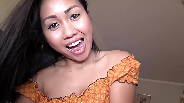 Huge tits Thai MILF wife hot sex in POV with her horny husband