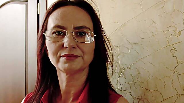 Aroused old mommy shakes her saggy tits like a whore while riding son's pecker