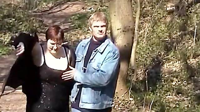 Dirty granny Bernie gets fucked good by a horny stranger in outdoors