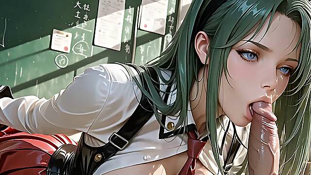 Busty college babe takes over a classroom turning a simple study moment into hot sex (AI)