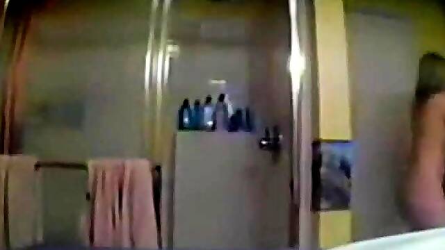 Lovely busty body hidden spy shower