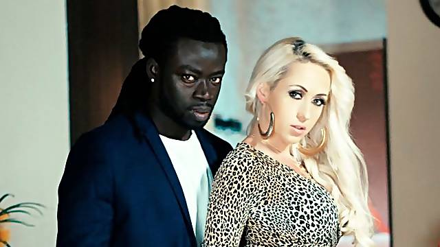 Big black lover is having fun with a white angel Christina Shine