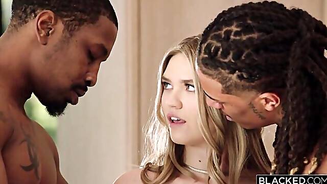 Gorgeous interracial fuck with a white model Angie Faith
