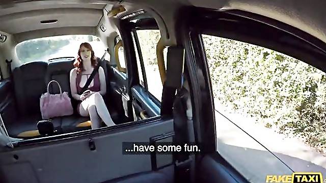 Spicy redhead teen with round ass Alex Harper pays for the ride