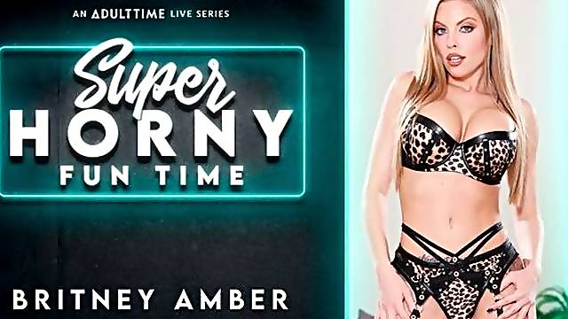 Cougar with huge boobs Britney Amber shows off her sex toys