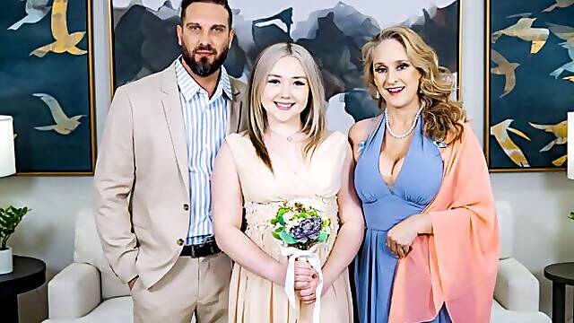 Hardcore sex in the missionary pose with Wendy Raine and Eva Nyx