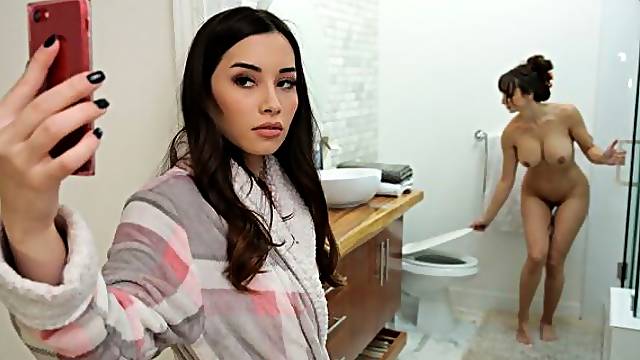 Mom And Step Son Do Yoga Together