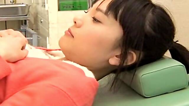 Japanese teen got her cunt fingered by a nasty gynecologist