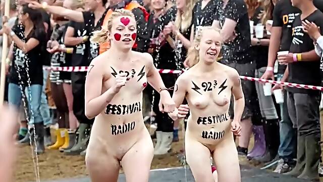 Popular festival with naked mature men and women