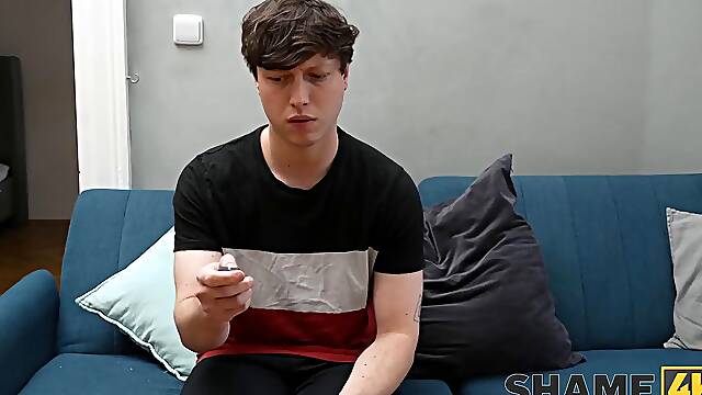 Needy Twink Skips Homework to Get Slammed in the Ass by Parents Mature Friend in Hardcore Anal Fuck