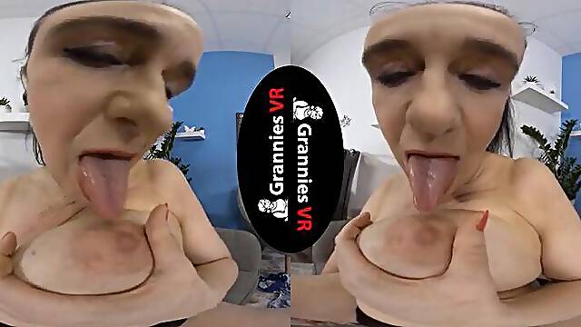 Granny VR Ria Black: Milf, Virtual Reality Mature Porn