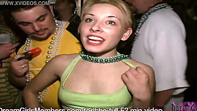 The hot girl next door gets nude at mardi gras