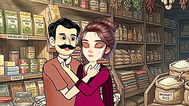 Cartoon video of Swati and shopkeeper Ramus funny sex. fucking.