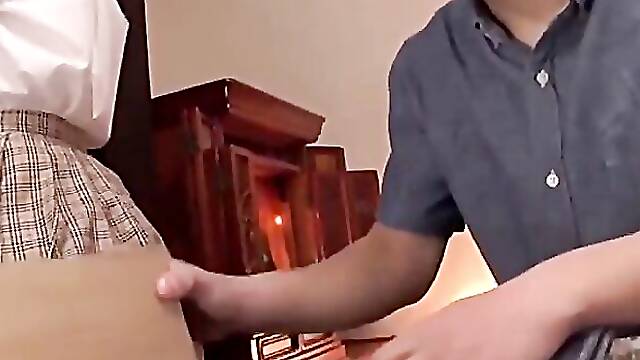 Watch as mature Asian MILF stops the time with sons help