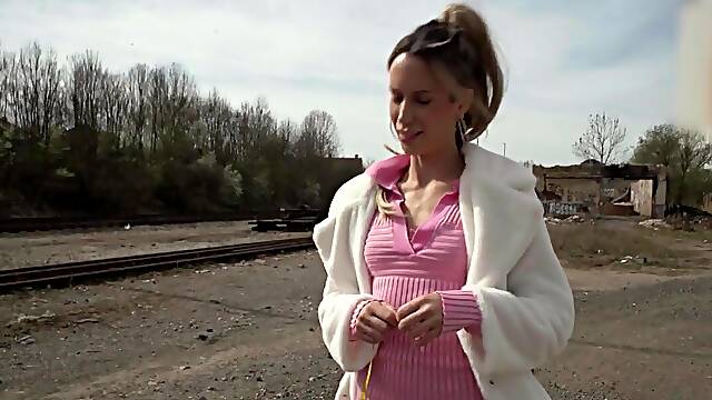 Skinny Czech girl is going to take his cock to the limit