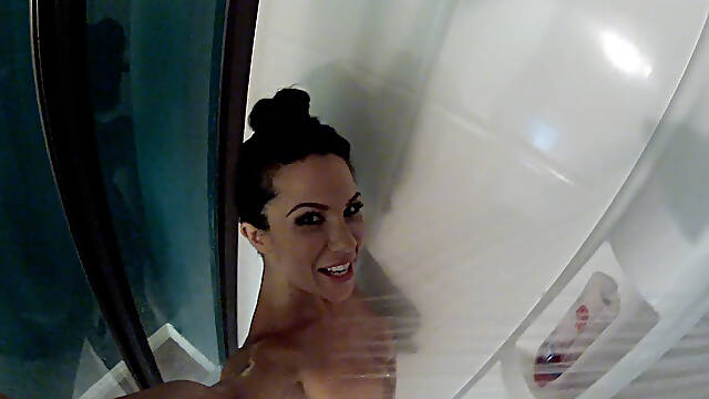 Kirsten Showers With An Underwater Camera