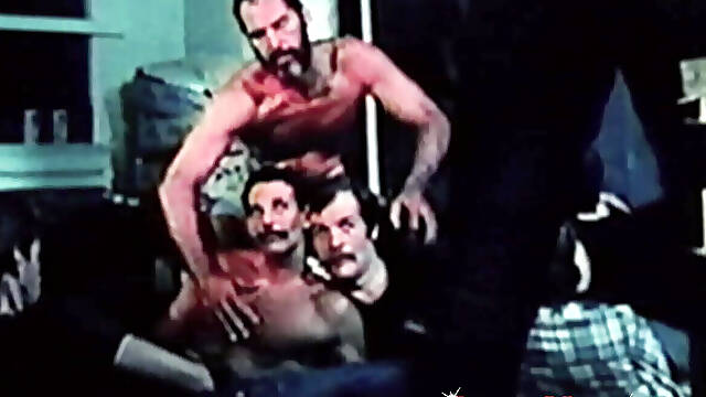 Muscular retro hottie Rory have a satisfying sex session with mature dudes