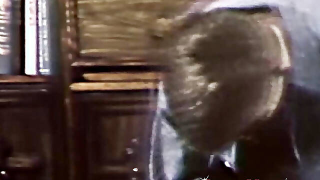 Mature general barebacks soldier on his office desk