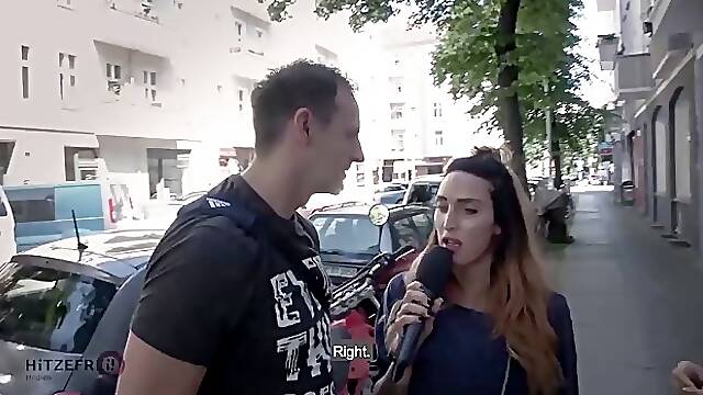 Cute girl is fucking a handsome guy she has met in the street a while ago