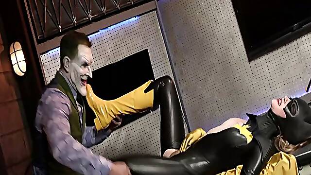 Captured Batgirl gets fucked hard by Joker