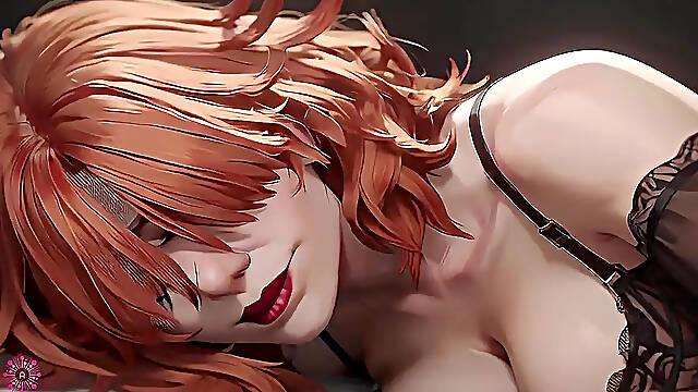 Hot MILF with huge breasts gets fucked and cums with AI animation