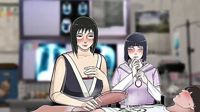Konoha Milfs get railed at peep show booth