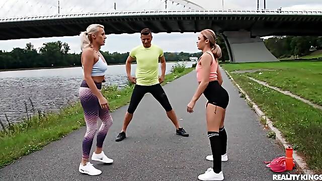Jogging With Milfs With Rika Fane And Brittany Bardot