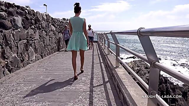 Naughty Lada In Wind Green Dress