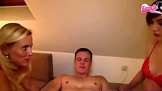 Milf and teen threesome userdate at amateur casting