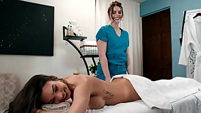 Massage Table Becomes Sex Bed