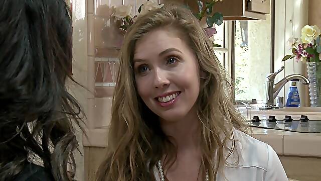 Curvy MILFs Rain DeGrey and Amarna Miller enjoy a lesbian session