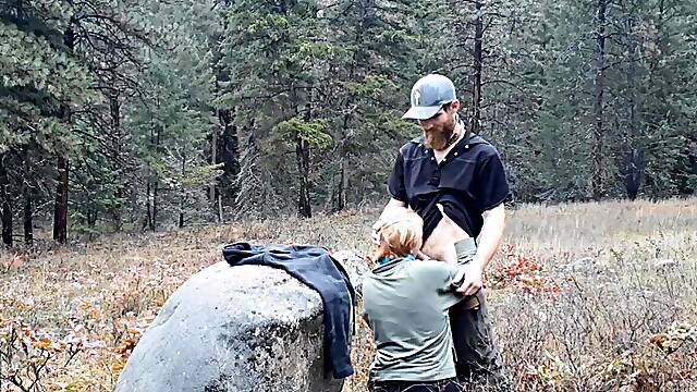 Mother Id like to fuck Gets Creampied on Forest Park Path