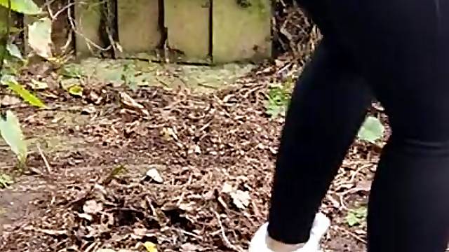 Step Mommy Stuck into Tree get Banged throughout Ripped Leggings by Step Son in the back Garden