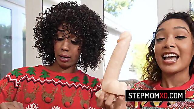 Hawt stepfamily sex for Xmas - Misty Stone, Sarah Lace