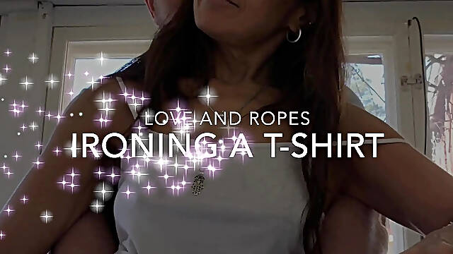 Consummate housewife gets interrupted whilst ironing and gets a hard dong in her booty