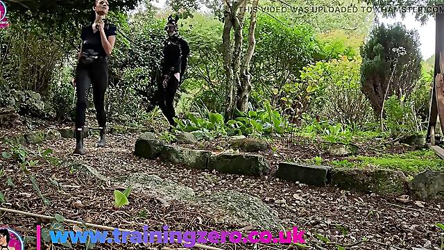Femdom Pony Floozy Slavery Serf Outdoor Walk