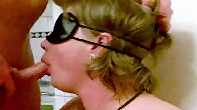 Blindfolded and mouth-fucked