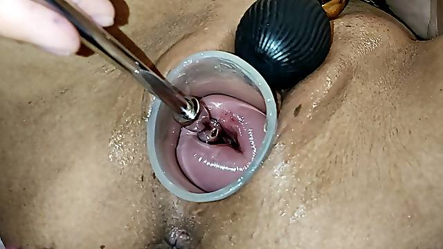 Inserting my new toy deep in my Cervix for you - Maya Simons