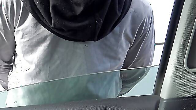 Perverted German Picks Up A Syrian Refugee In Hijab