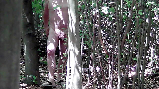 Naked hiking