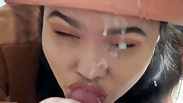 Facial Compilation! Lots of blowjob finishes