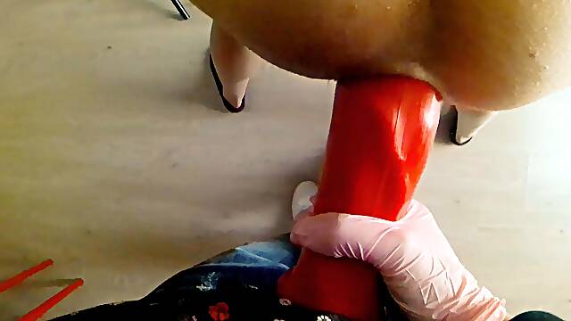 Pegged - Bunny fucks hubby with no merci