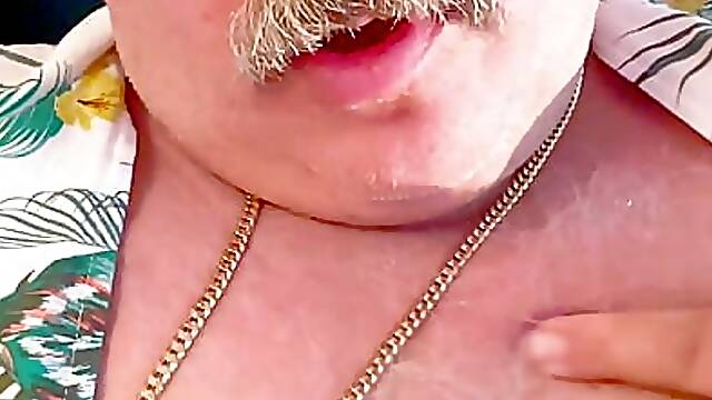 Beach Bear Coach Bear Has Key West Orgasm Because Its 3 Oclock Cum Time in Key West