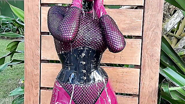 Plum rubber doll
