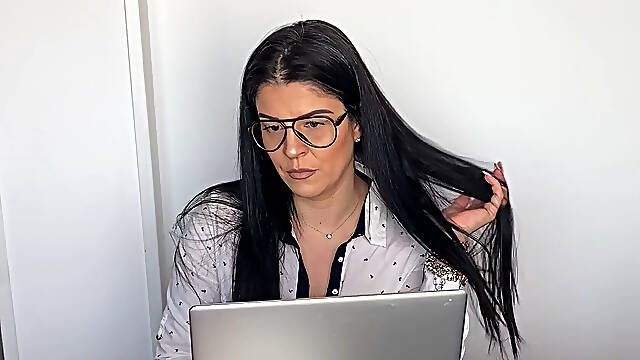 Gassy Secretary Farting, Burping and Smoking at Work