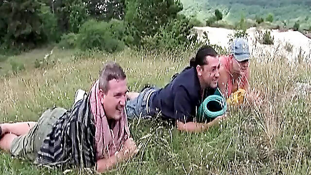 Ugly German midget sluts getting fucked in nature