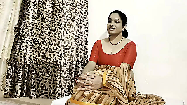 Priya Bhahbi painful pussy fucking with TV electrician in clear hindi audio, FantacyCouple