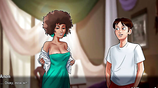 Miss Ross Reveals her Body Painting Kink to Anon (Summertime Saga Gameplay)