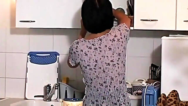 Housewife MILF Ass Fucked and Cumshot on Hairy Pussy by Big Cock